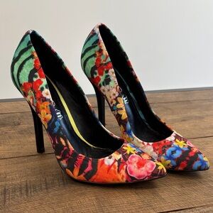 Aldo Multicolor Floral Heels